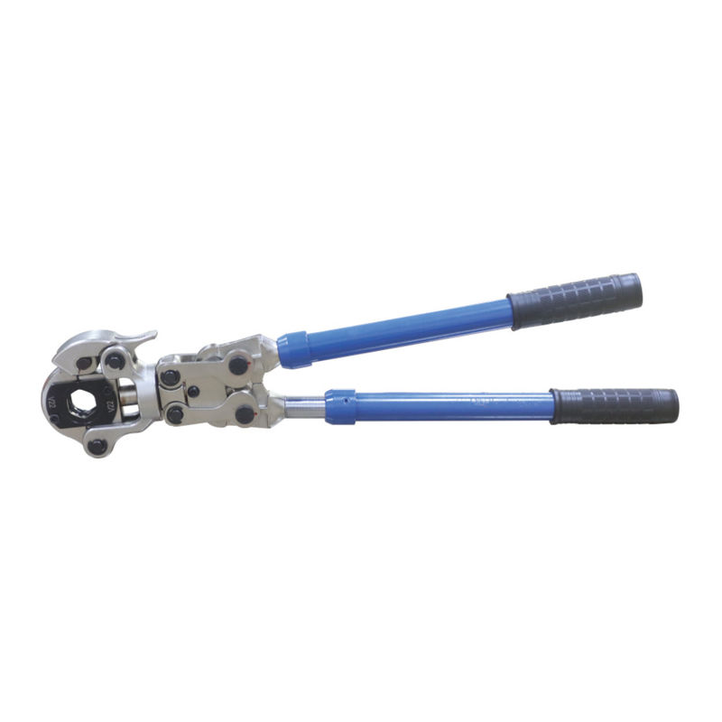 360 ডিগ্রি ঘূর্ণনযোগ্য হ্যান্ড ক্ল্যাম্প V/H ছাঁচ সহ 3.6kg ম্যানুয়াল ক্রিমিং টুল নীল